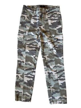 J. Crew Camo Cargo Pants High Rise Stretch Cropped Vintage Straight 28x25 Street
